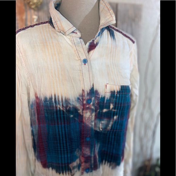 Bleached Flannel Top - Picture 1 of 11